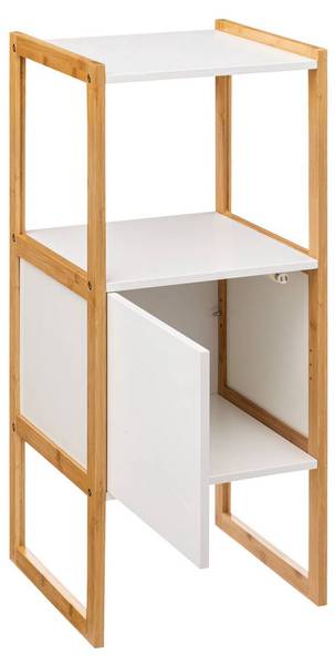 Meuble bas NATURÉO Blanc - Bois manufacturé - 33 x 80 x 33 cm