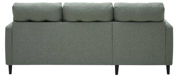 Ecksofa BERGEN Grün - Holzwerkstoff - Metall - Textil - Holz teilmassiv - 192 x 82 x 138 cm