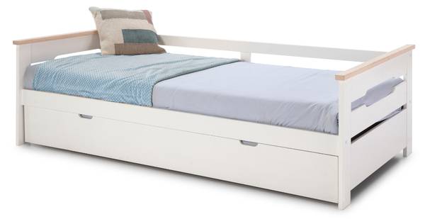 Bett ELSA Weiß - Holzwerkstoff - 105 x 62 x 199 cm