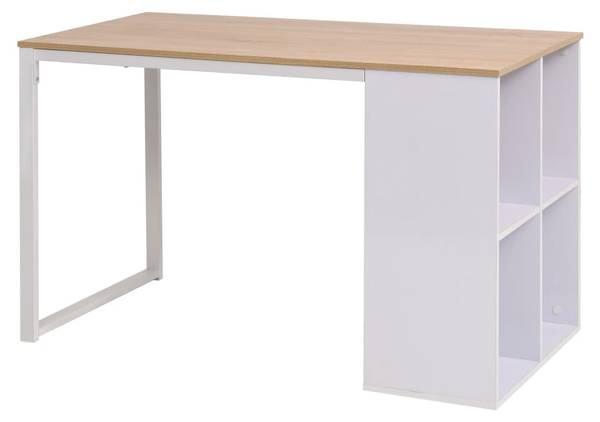 Schrijftafel 295557 bruin - staal - 120 x 75 x 120 cm