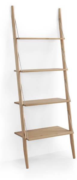 Wandregal 7402 Braun - Holz teilmassiv - 63 x 170 x 32 cm