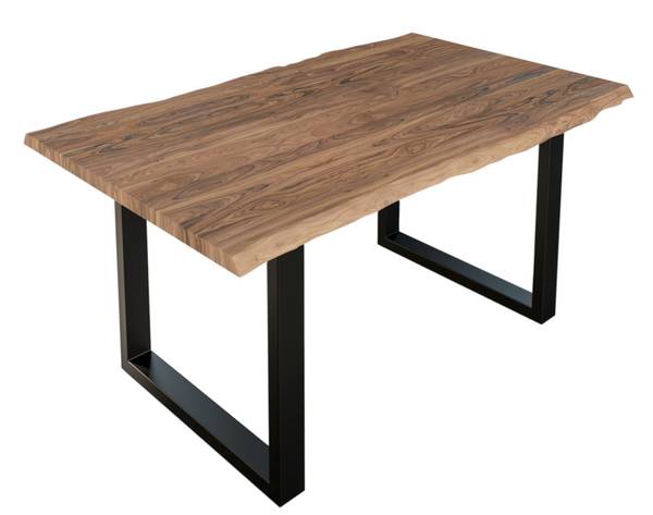 Esstisch LAUREN Beige - 180 x 90 cm - Schwarz