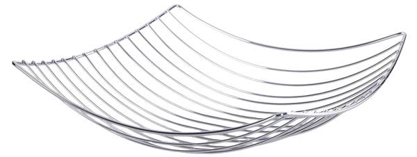 Obstkorb PLATEAU Silber - Metall - 32 x 10 x 34 cm
