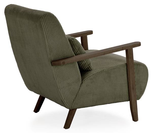 Sessel BONNIE Grün - Walnuss