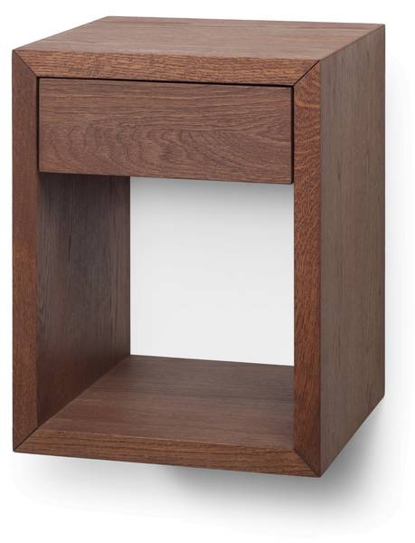 Nachttisch Hugo, Walnuss, matt lackiert Braun - Walnuss - 30 x 39 x 30 cm