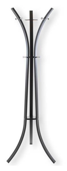 Garderobenständer LUGANO Schwarz - Metall - 58 x 175 x 58 cm