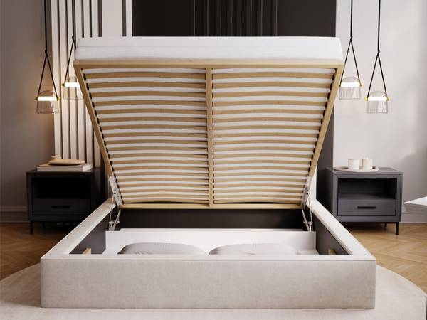 Polsterbett MONACO Beige - Liegefläche Breite: 180 cm