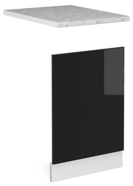 Geschirrspülblende R-Line Schwarz - Weiß - Stahl - 45 x 68 x 60 cm