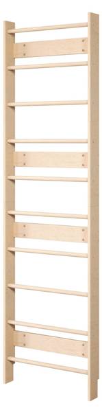 Sprossenwand EVERGYM Braun - Holzwerkstoff - 67 x 238 x 11 cm