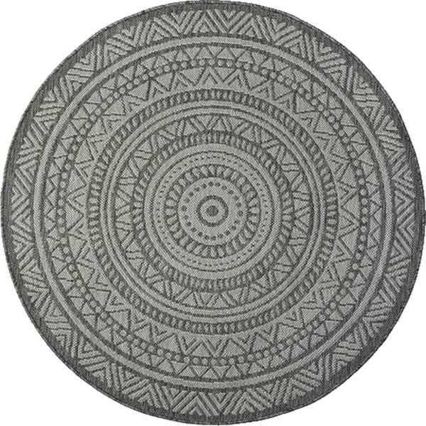 Outdoorteppich Mistra D Anthrazit - 120 x 120 cm