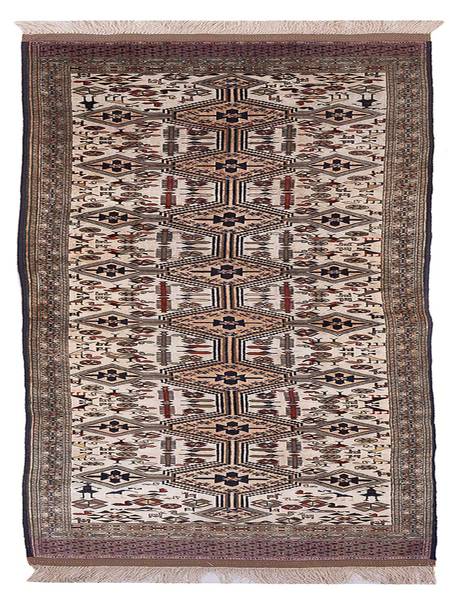 Orientteppich Oriental Beige - Naturfaser - 90 x 1 x 304 cm