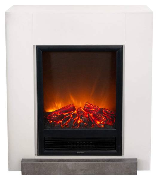 Elektrokamin Hamar Weiß - Holzwerkstoff - 79 x 96 x 30 cm