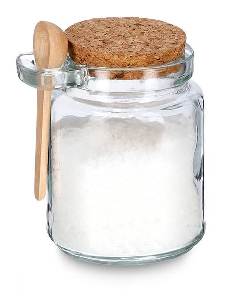 Vorratsglas m. Löffel u. Korkdeckel Glas - 8 x 11 x 8 cm
