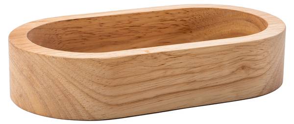 Servierschale MANGO Beige - Massivholz - 10 x 4 x 18 cm