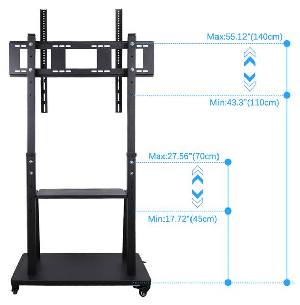 TV Ständer TV Standfuss  32–100 Zoll Schwarz - Metall - 50 x 172 x 83 cm