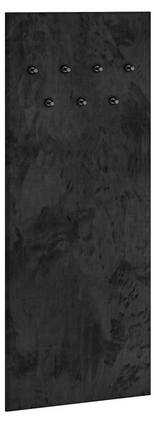 Garderobenpaneel VINICA-131-8 Schwarz - Holzwerkstoff - 60 x 153 x 3 cm