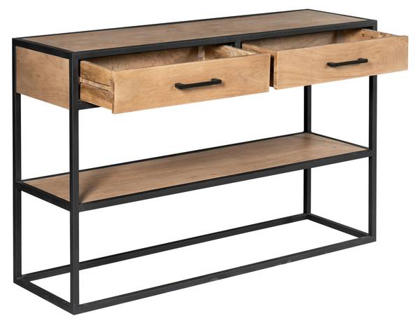 Beistelltisch DAKOTA Braun - Massivholz - 120 x 76 x 35 cm