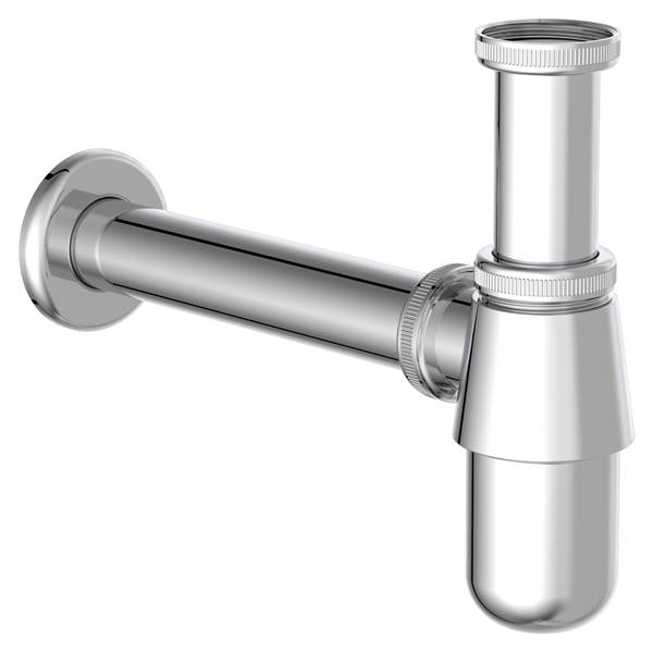 Siphon FLASCHENSIPHON Grau - Metall - Kunststoff - 7 x 19 x 26 cm