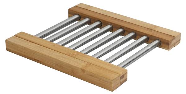 Topfuntersetzer BABSI Beige - Silber - Holzwerkstoff - Metall - 21 x 2 x 22 cm