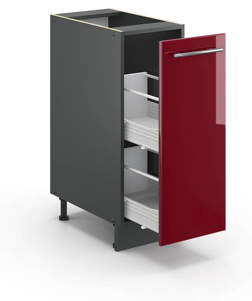 Meuble de cuisine Fame-Line 36469 Anthracite - Bordeaux brillant