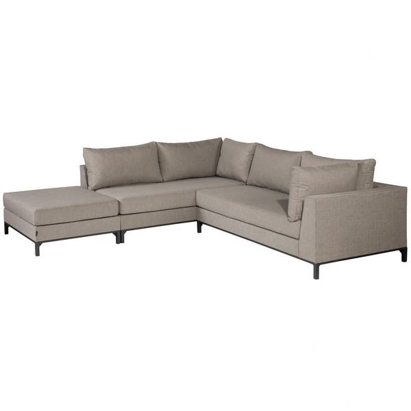 Gartenlounge SICILIE Grau - Microfaser - Aluminium - 262 x 60 x 246 cm