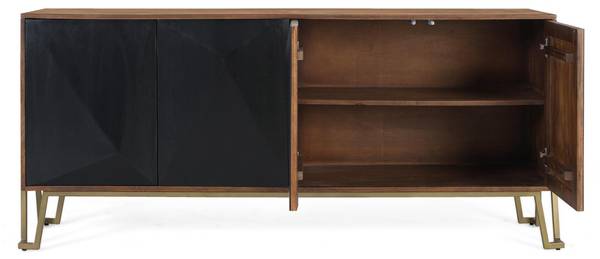 Sideboard 1978 Braun - Massivholz - 180 x 80 x 46 cm