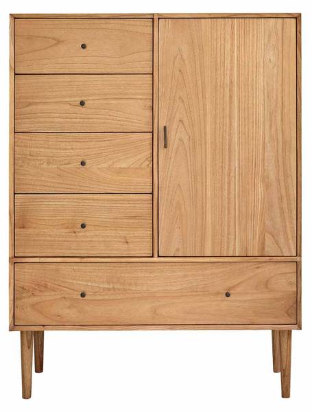 Schrank PIA Beige - Massivholz - 120 x 160 x 50 cm