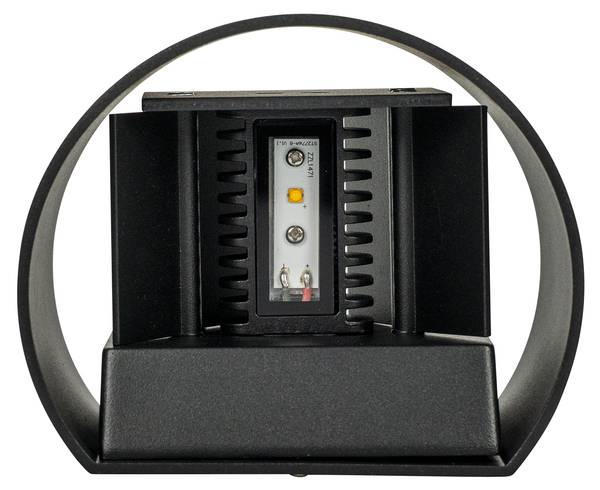 Außenwandleuchte Mars Schwarz - Glas - Metall - 12 x 11 x 14 cm