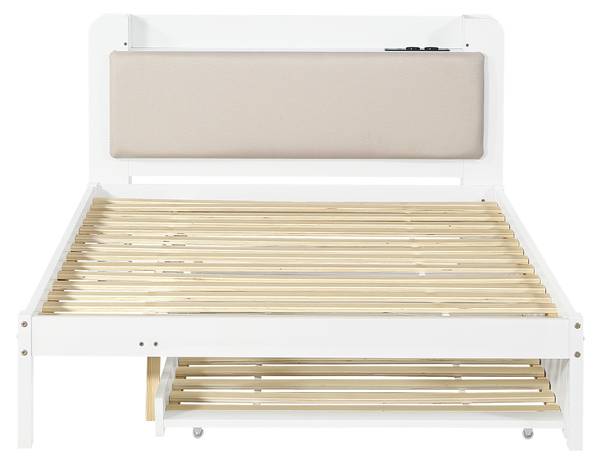 Kinderbett MUDLACHU49 Ⅰ Weiß - Holzwerkstoff - 125 x 80 x 220 cm