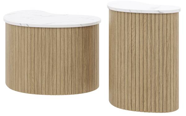 Couchtische FjordO Braun - Holzwerkstoff - 60 x 38 x 37 cm