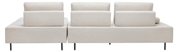 Ecksofa MANI Beige - Metall - Textil - Holz teilmassiv - 1 x 1 x 1 cm