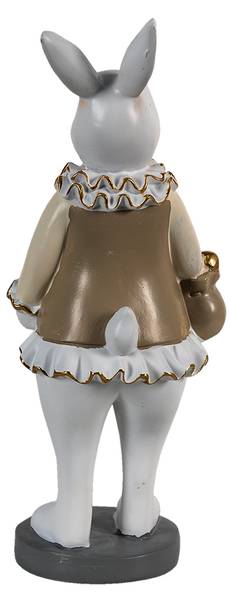 Figur Kaninchen DekoEaster-Maxwell Beige - Kunststoff - 8 x 25 x 10 cm
