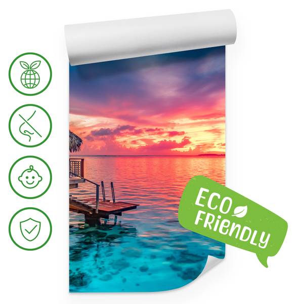 Fotobehang Oceaan Hut 450 x 315 x 315 cm