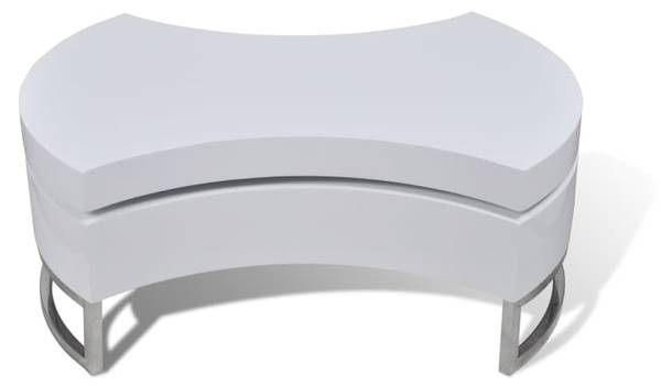 Couchtisch 297873 240424 Weiß - Holzwerkstoff - 80 x 33 x 80 cm