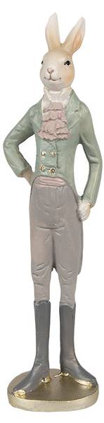 Beeld Konijn DekoEaster-Louis beige - kunststof - 8 x 40 x 11 cm