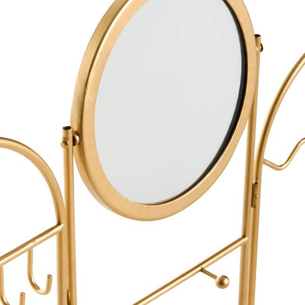 Kosmetikspiegel PIROU Gold - Metall - 54 x 46 x 12 cm
