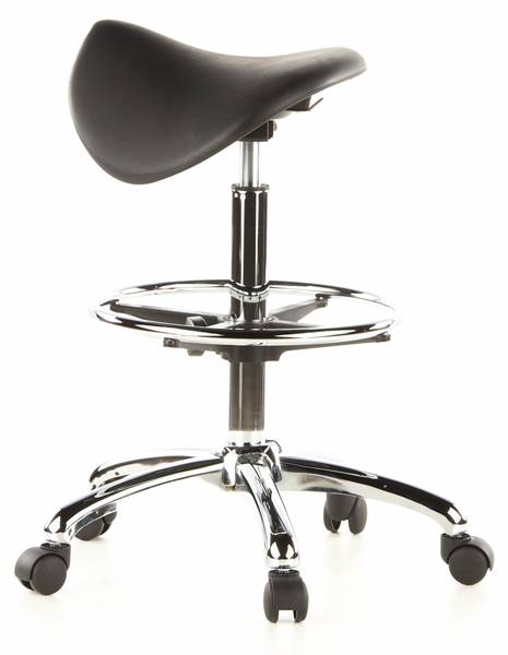 Sattelhocker TOP WORK 13 Schwarz - Flachgewebe - 62 x 85 x 62 cm