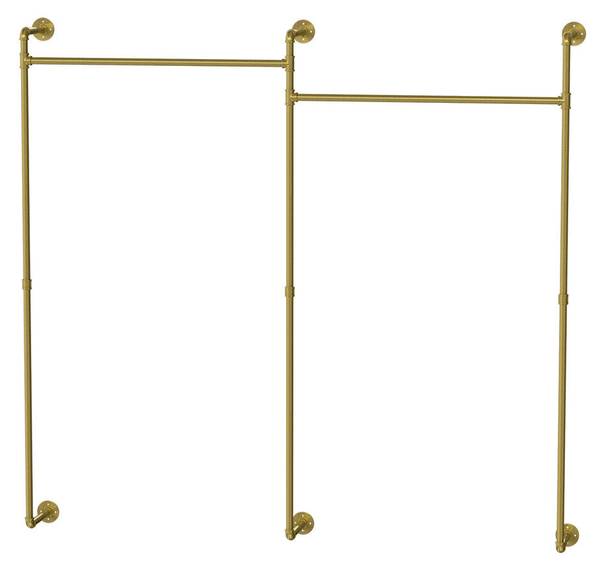 Teleskop Garderoben Kleiderständer Gold Gold - Metall - 26 x 190 x 205 cm