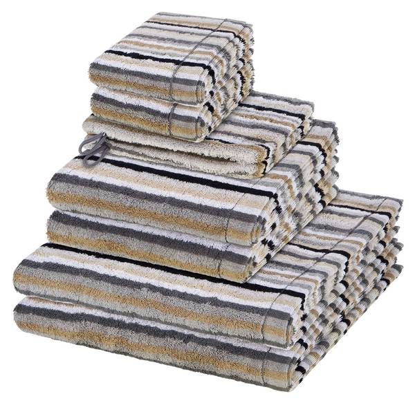 Handtuch-Set Lifestyle (8-teilig) Grau - Textil - 50 x 1 x 100 cm