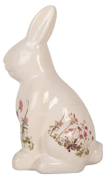 Decoratie Beeld Konijn Easter&Eden beige - keramiek - 12 x 28 x 16 cm