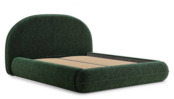 Polsterbett Koji Dunkelgrün - Liegefläche Breite: 140 cm