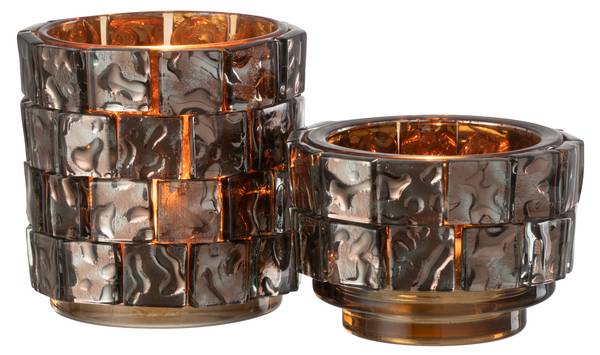 Windlicht BLK COGNAC Braun - Glas - 11 x 11 x 11 cm