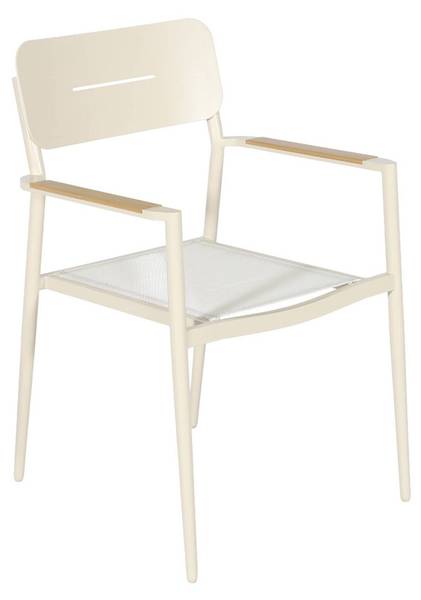 Armlehnstuhl Fira 4er Set Beige