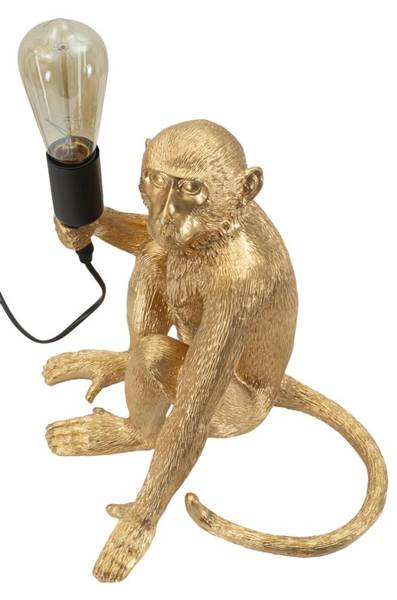 Tafellamp Monkey Seduta O goud - hars - 33 x 32 x 33 cm