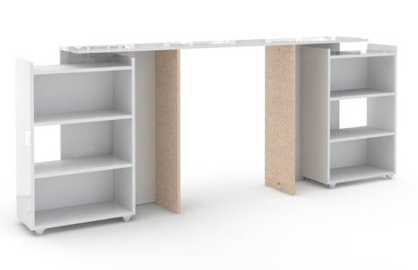 Kopfende Nada Hochglanz Cremeweiß - Weiß