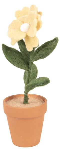 Dekoration Blume Deco&Bryson Gelb - Textil - 8 x 26 x 8 cm