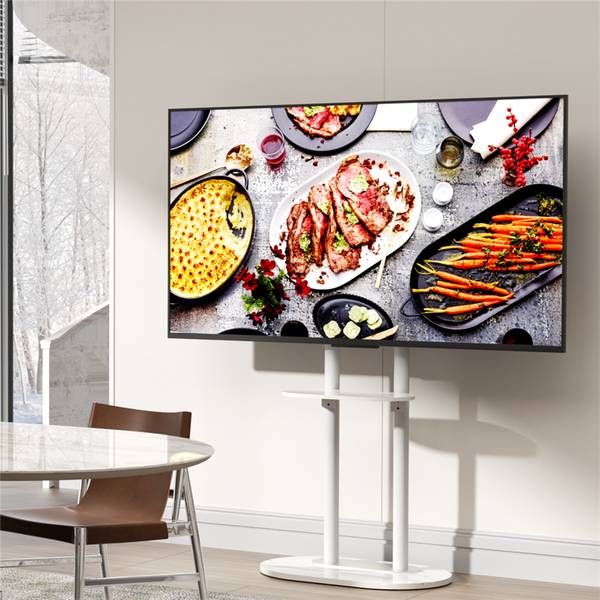 Support TV Solivis Blanc - Métal - 38 x 157 x 60 cm