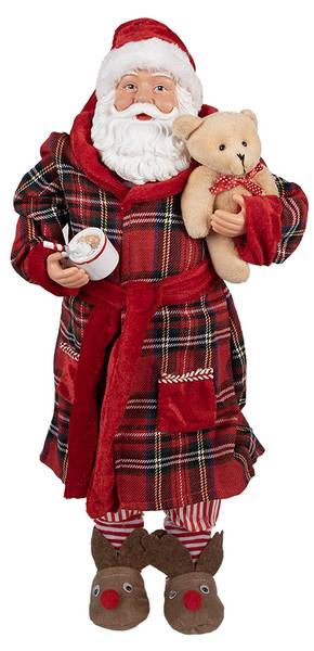 Weihnachtsmann Xmas&Christopher Rot - Kunststoff - 13 x 50 x 27 cm