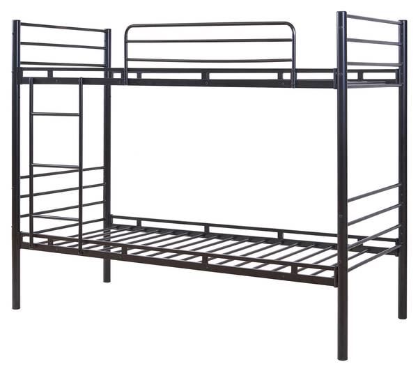 Metall-Etagenbett Bevapis Schwarz - Stahl - 94 x 171 x 210 cm