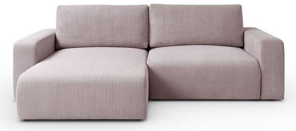 Hoekbank OPERA roze - polyester - 247 x 83 x 143 cm